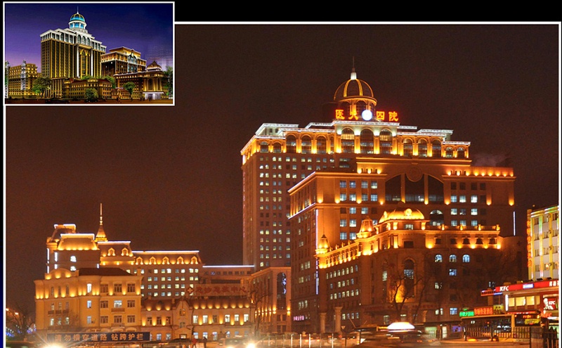 哈爾濱醫大四院樓體亮化 哈爾濱醫大四院樓體亮化