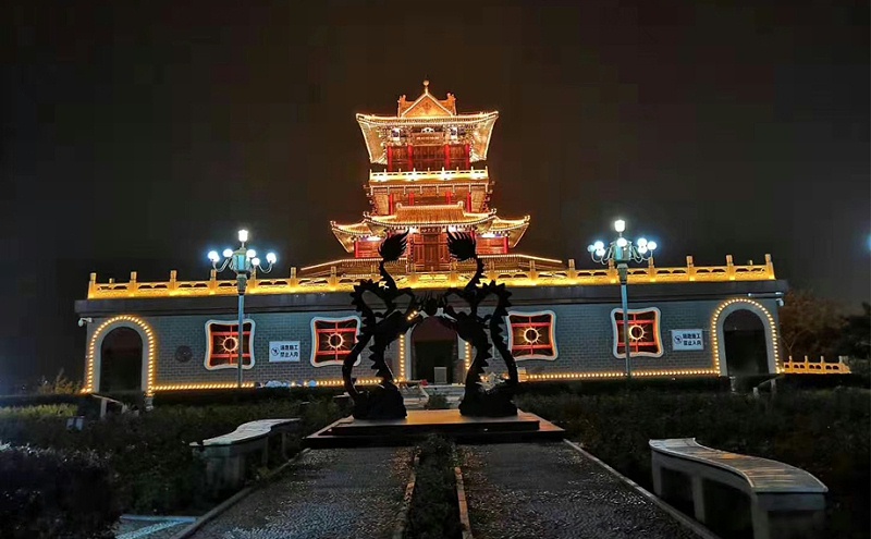 河北青龍閣古建筑亮化 河北青龍閣古建筑亮化