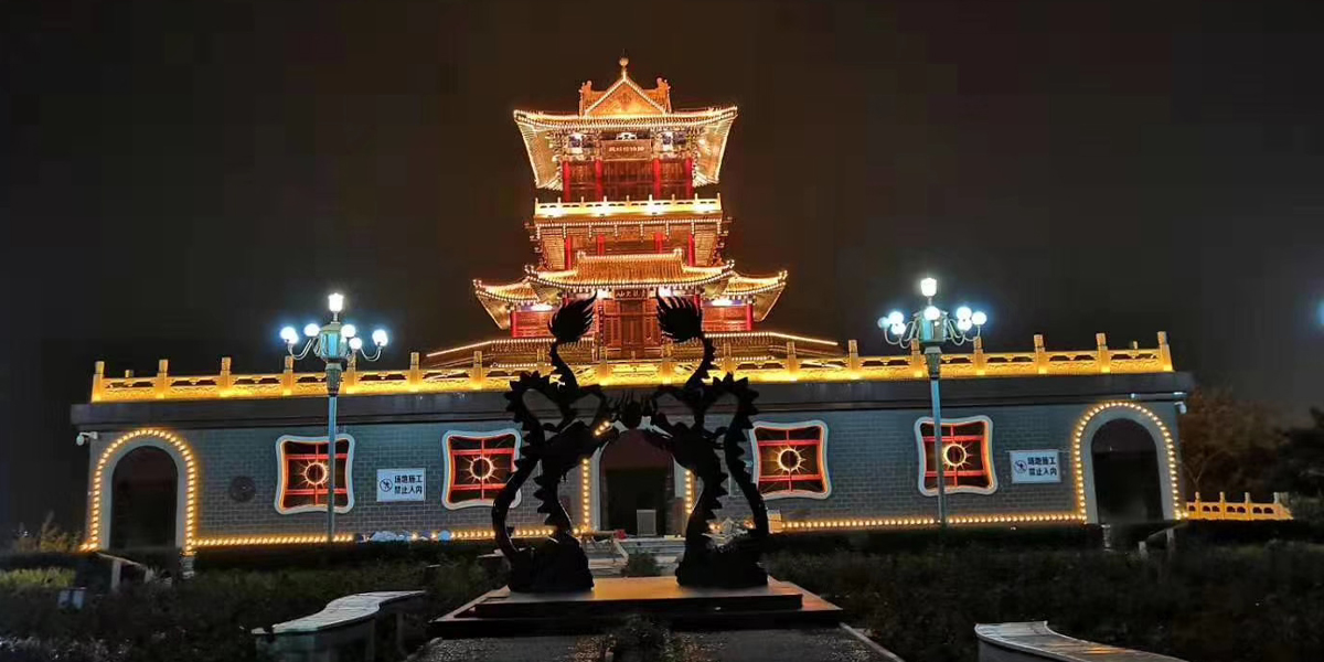 河北青龍閣古建筑亮化