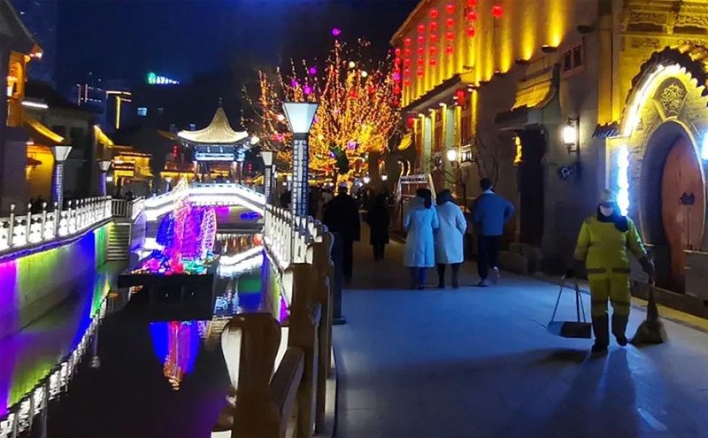 臨夏八坊十三巷夜景亮化 臨夏八坊十三巷夜景亮化