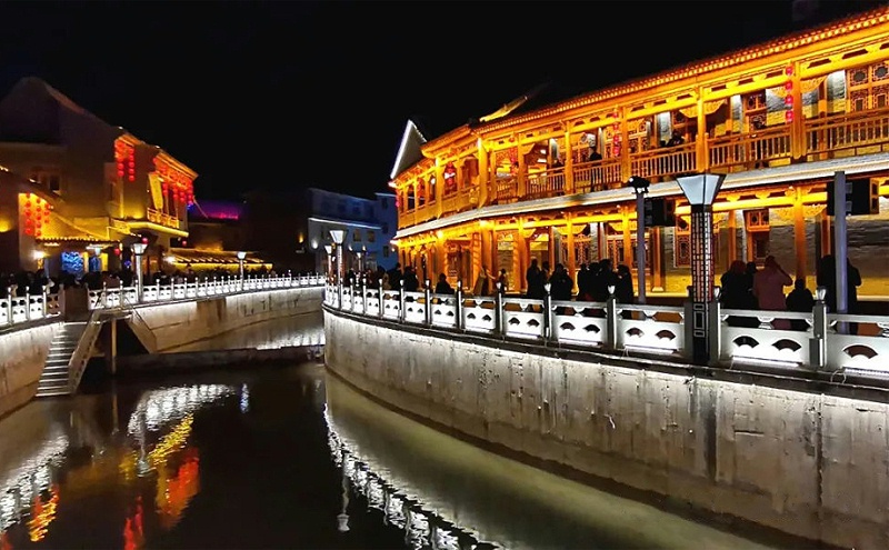 臨夏八坊十三河道夜景亮化 臨夏八坊十三河道夜景亮化