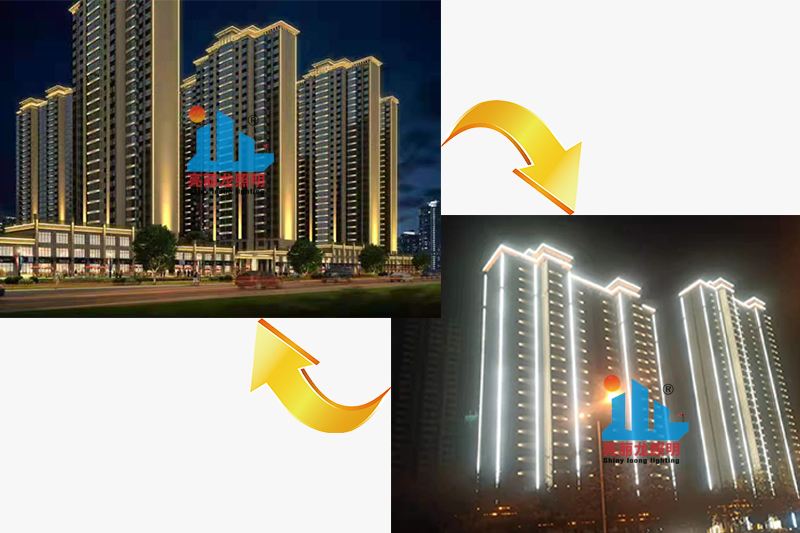 山西弘豐源天璽城樓體亮化工程