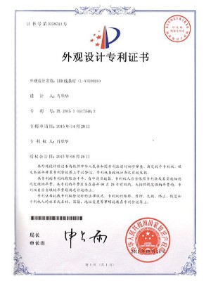 亮麗龍-LED線條燈外觀設計專利證書（L-XID3024）